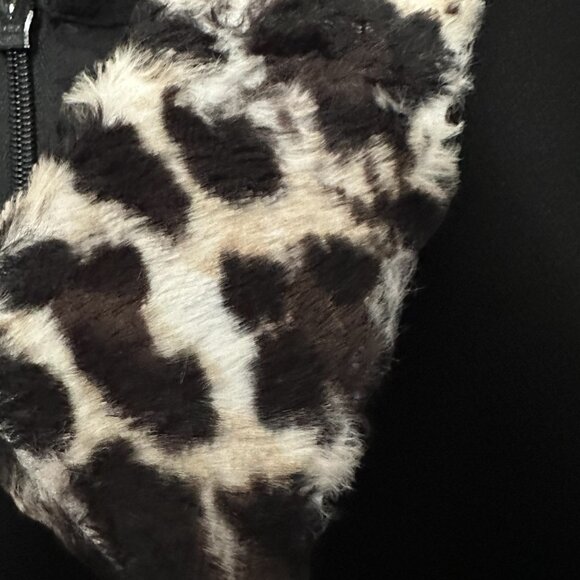 Trina Turk black Yokan leopard print Peter Pan collar mini dress  NWT Size 2 - Picture 3 of 10